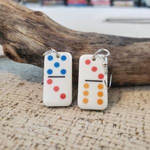 Colorful Mini Domino Earring Set